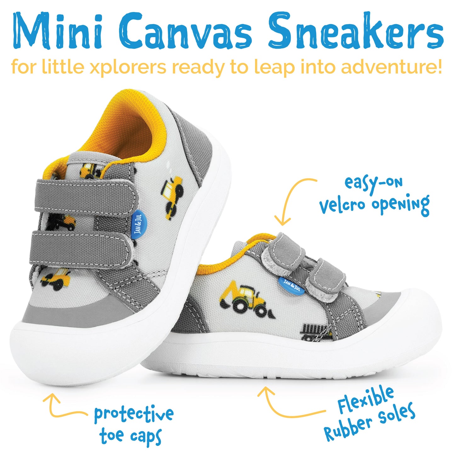 Toddler Mini Canvas Sneakers | Big Trucks