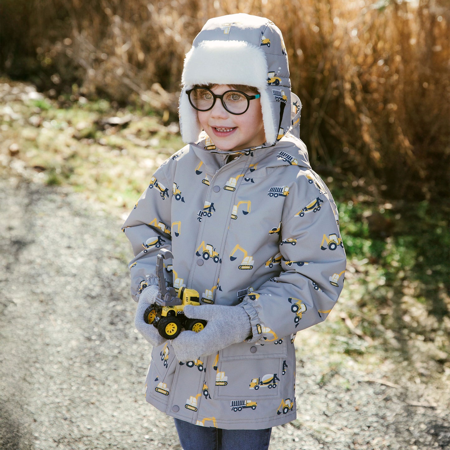 Kids Shell Jacket | Grey Construction