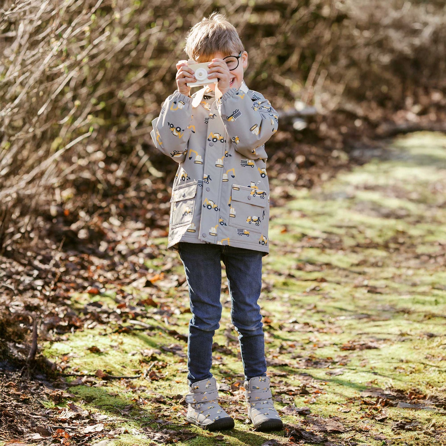 Kids Shell Jacket | Grey Construction