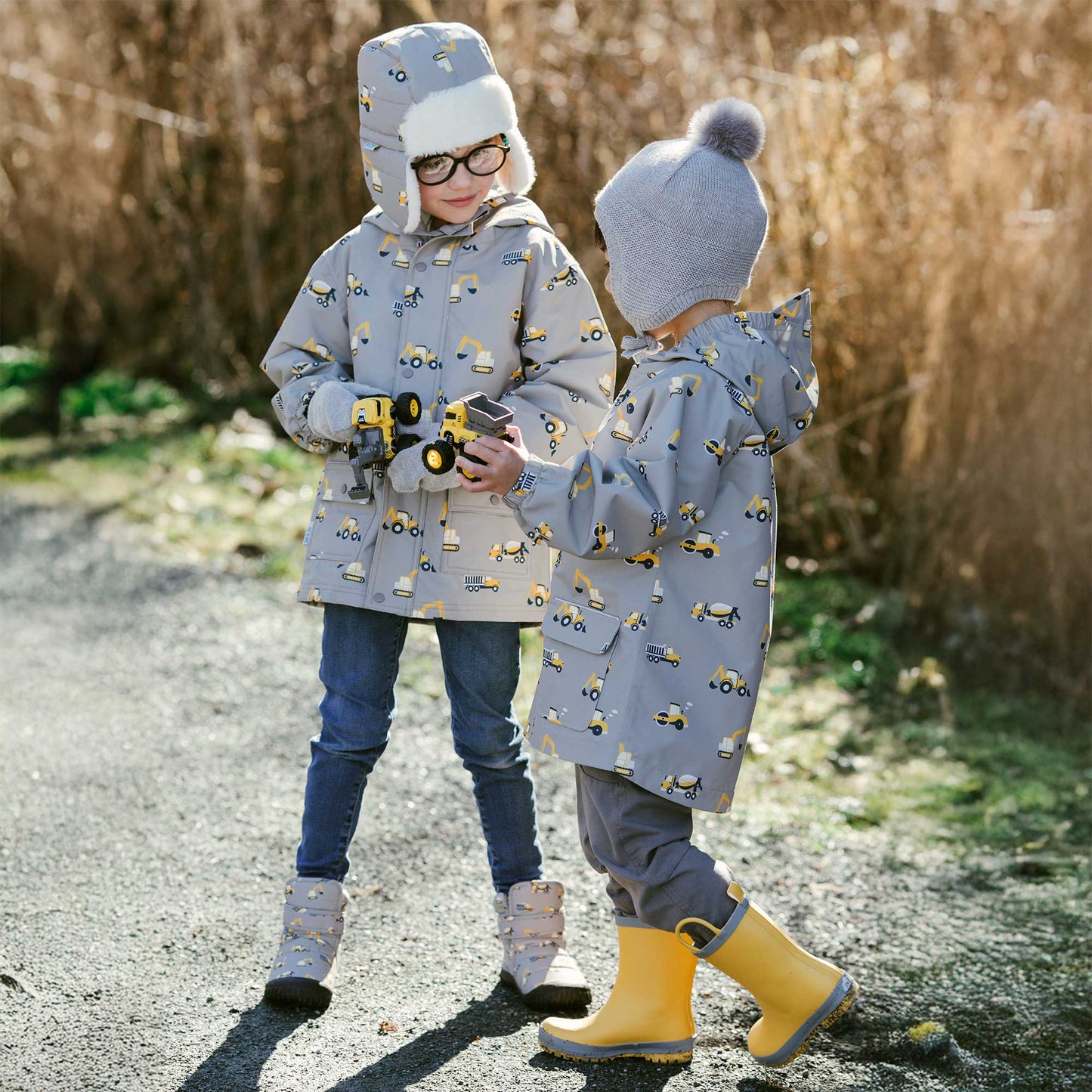Kids Shell Jacket | Grey Construction