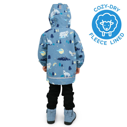 Kids Fleece Lined Rain Jackets | Wolf and Bear