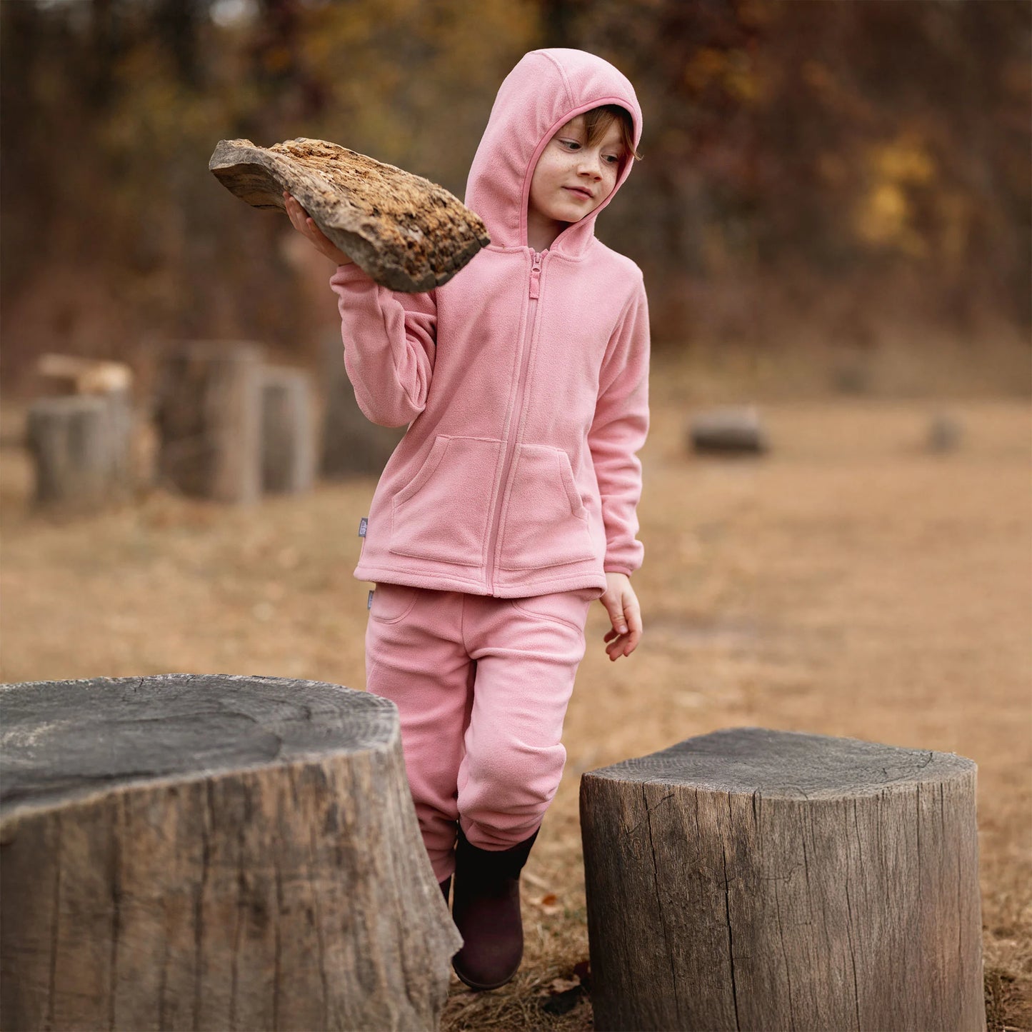 Kids Fleece Jacket | Dusty Pink