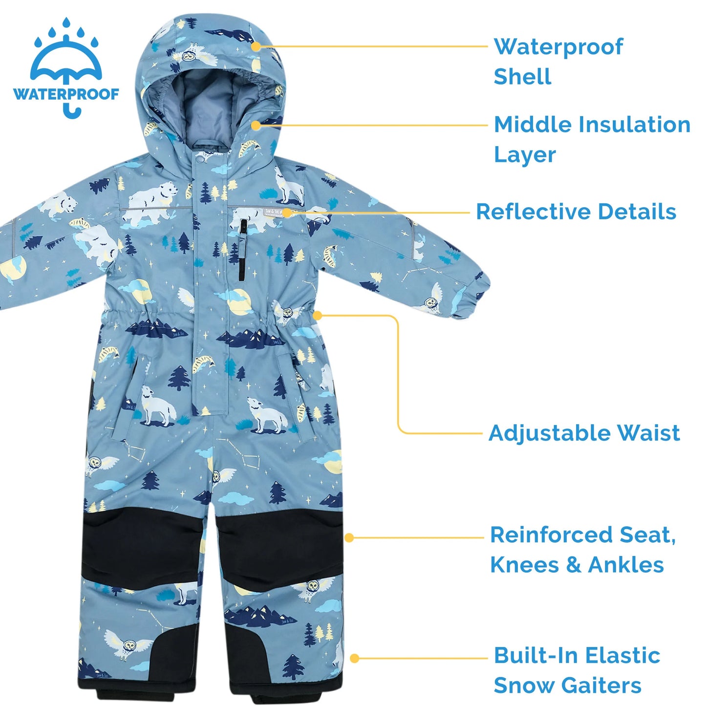 Wolf and Bear | Toasty-Dry Snow Suit
