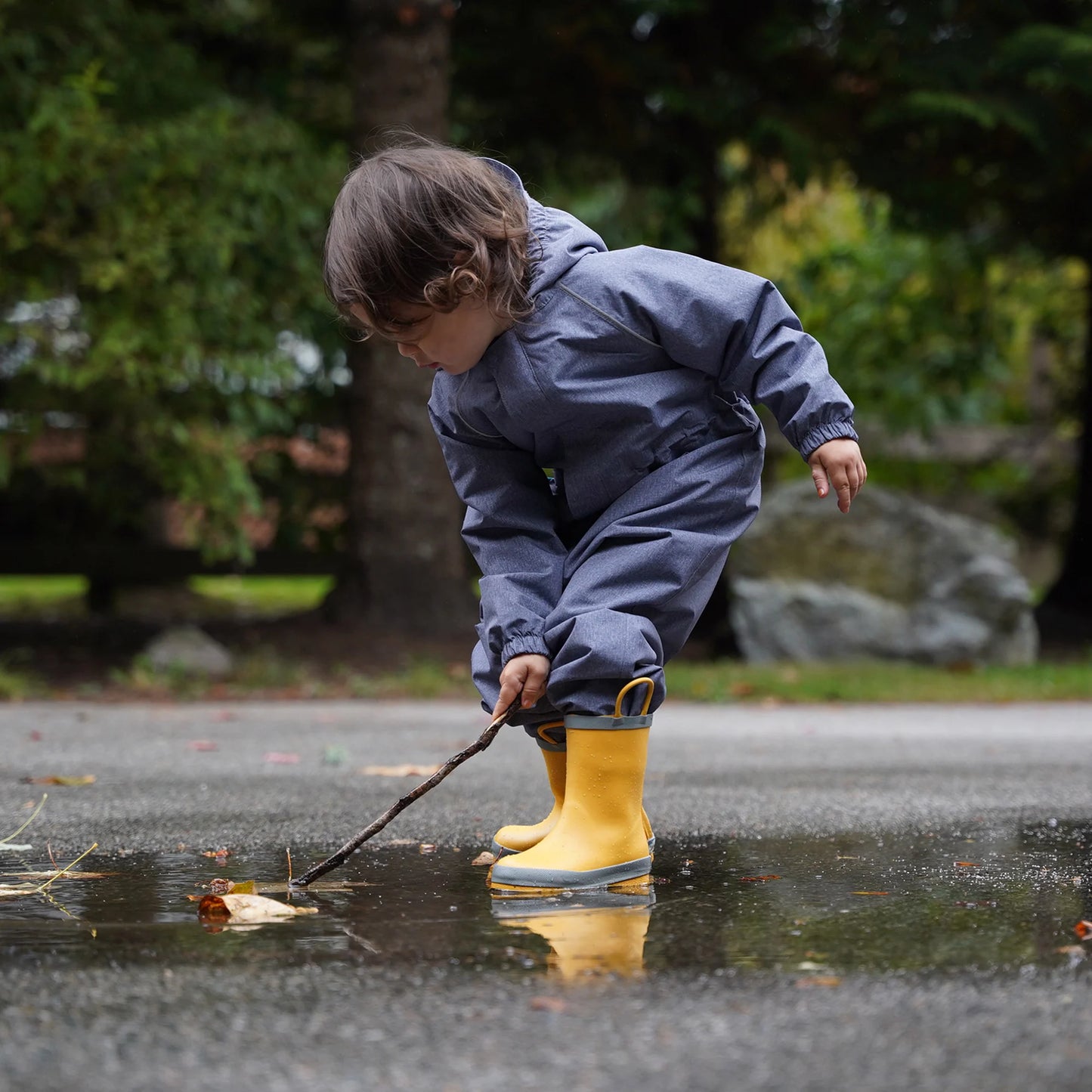 Kids Rubber Rain Boots | Yellow