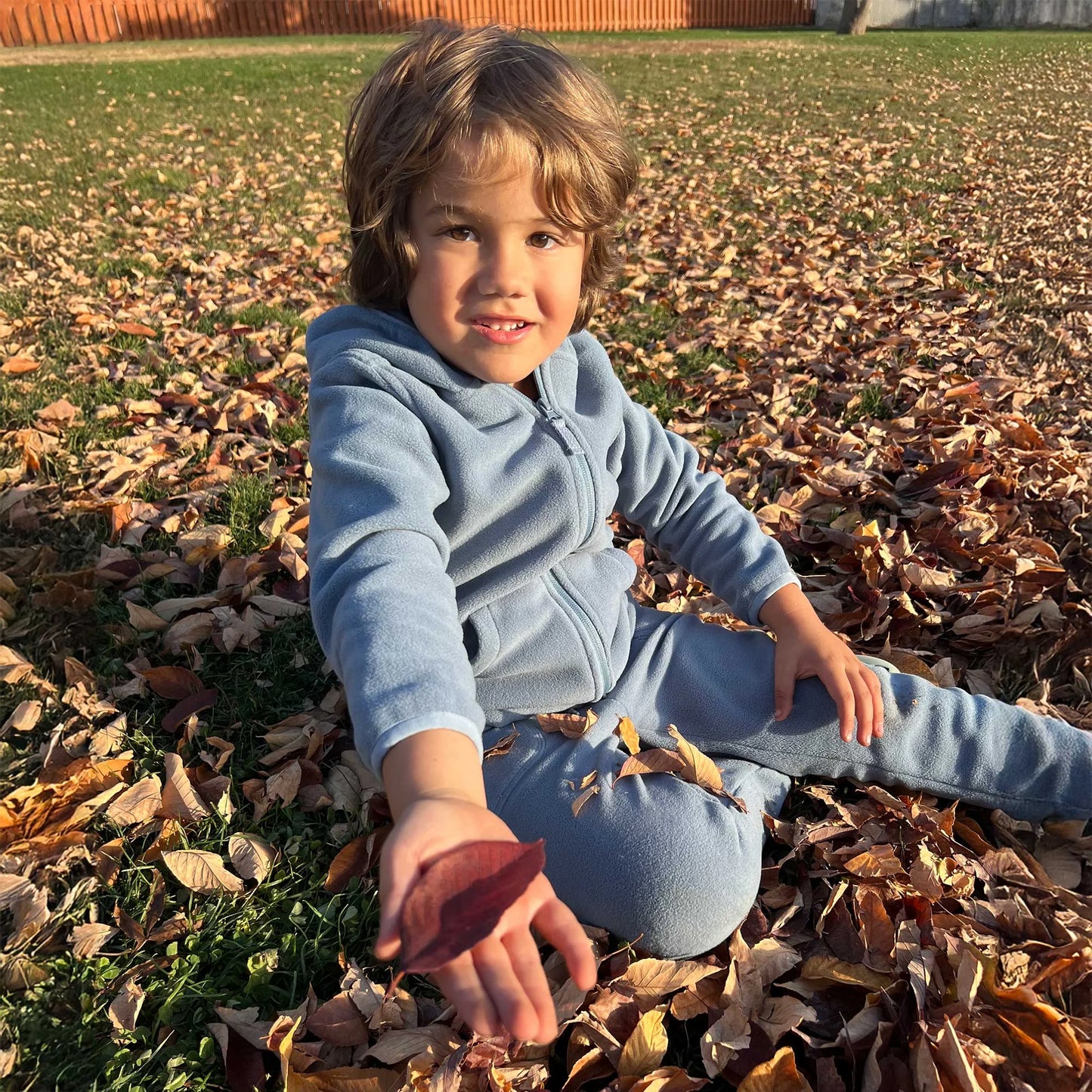 Kids Fleece Jacket | Stormy Blue