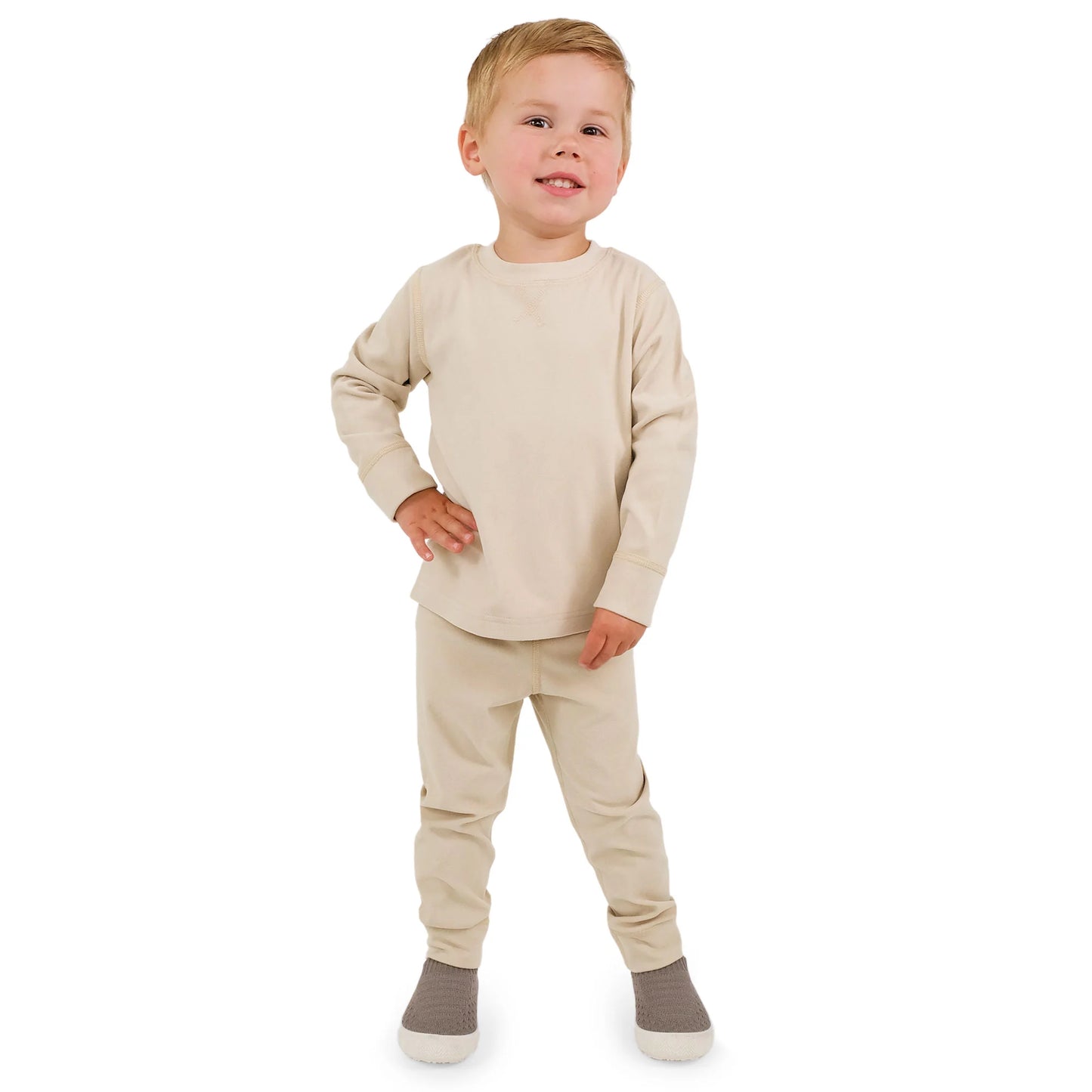 Kids Base Layer Tops | Oatmeal