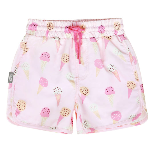 Kids UV Swim Shorts | Pink Ice Cream