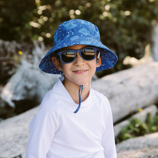 Kids Water Repellent Bucket Hats | Manta Ray