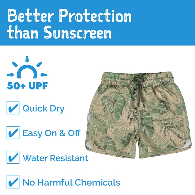 Kids UV Swim Shorts | Jungle Safari