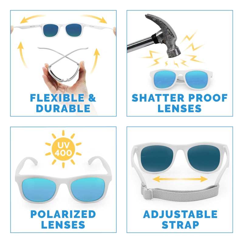 Kids Urban Polarized Sunglasses | White Aurora