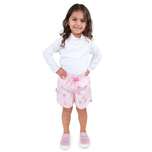 Kids UV Swim Shorts | Pink Ice Cream