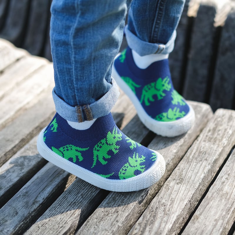 Kids Graphic Slip On Shoes | Triceratops