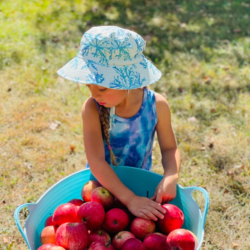 Kids Water Repellent Bucket Hats | Blue Coral