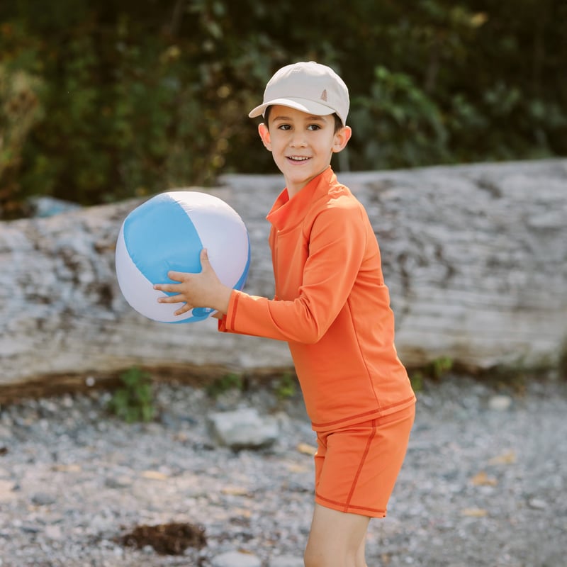 Kids UV Rashguard Top | Tangerine