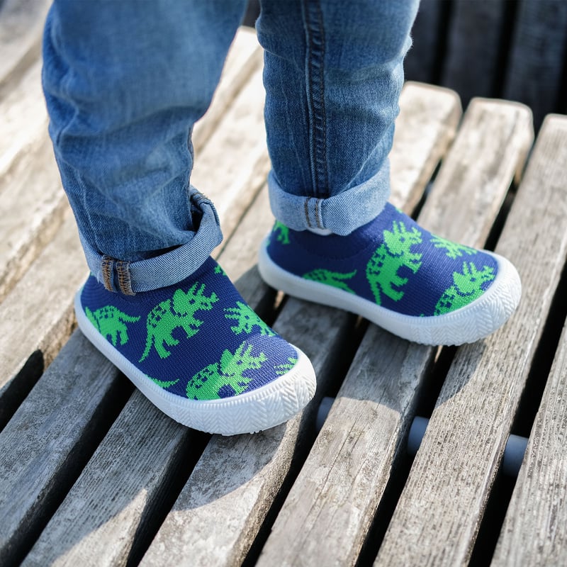Kids Graphic Slip On Shoes | Triceratops