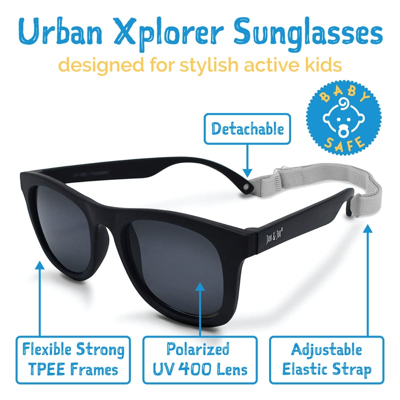 Kids Urban Polarized Sunglasses | Black