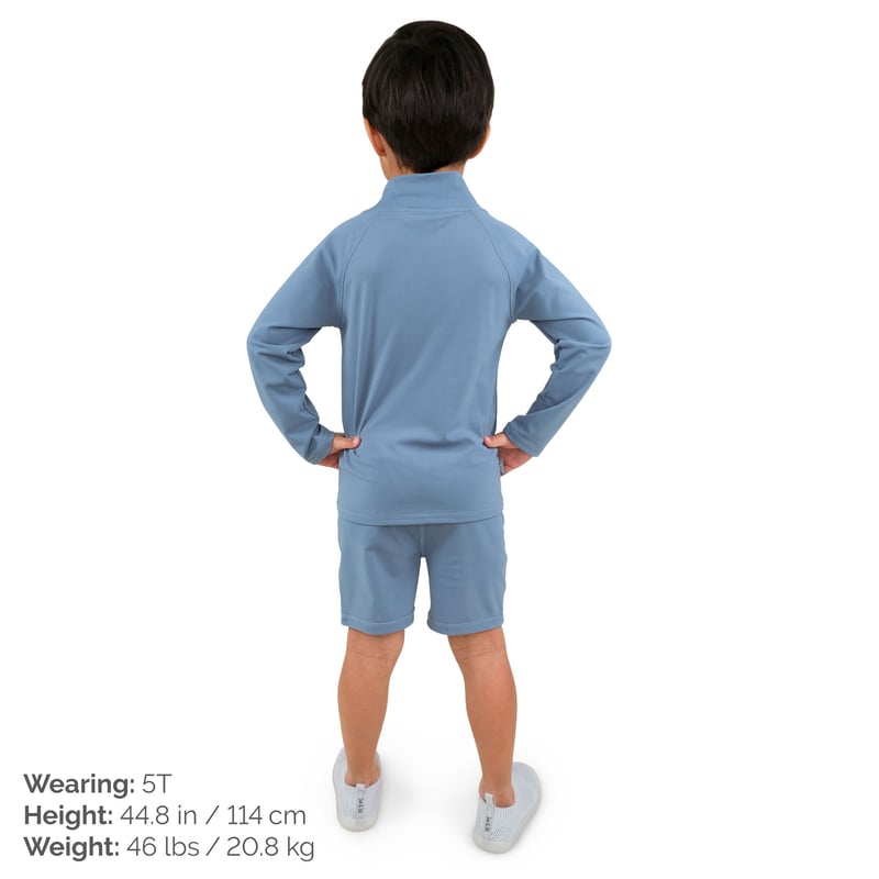 Kids UV Rashguard Top | Blue Grey