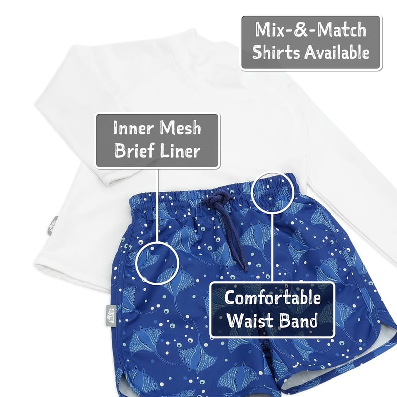 Kids UV Swim Shorts | Manta Ray
