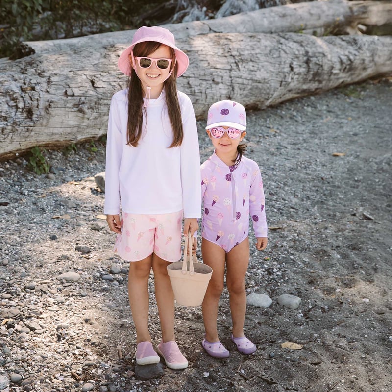 Kids UV Swim Shorts | Pink Ice Cream