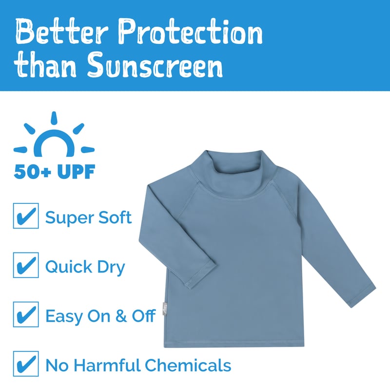 Kids UV Rashguard Top | Blue Grey