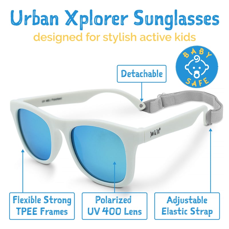 Kids Urban Polarized Sunglasses | White Aurora
