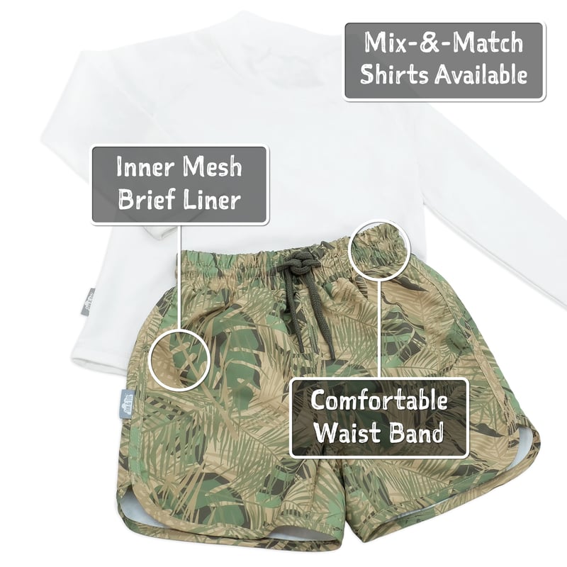 Kids UV Swim Shorts | Jungle Safari