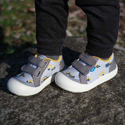 Toddler Mini Canvas Sneakers | Grey Construction