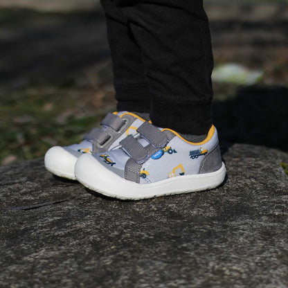 Toddler Mini Canvas Sneakers | Grey Construction