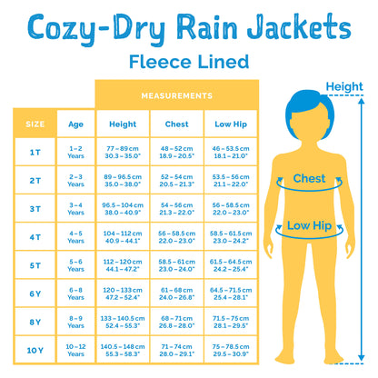 Kids Fleece Lined Rain Jackets | White Tulip