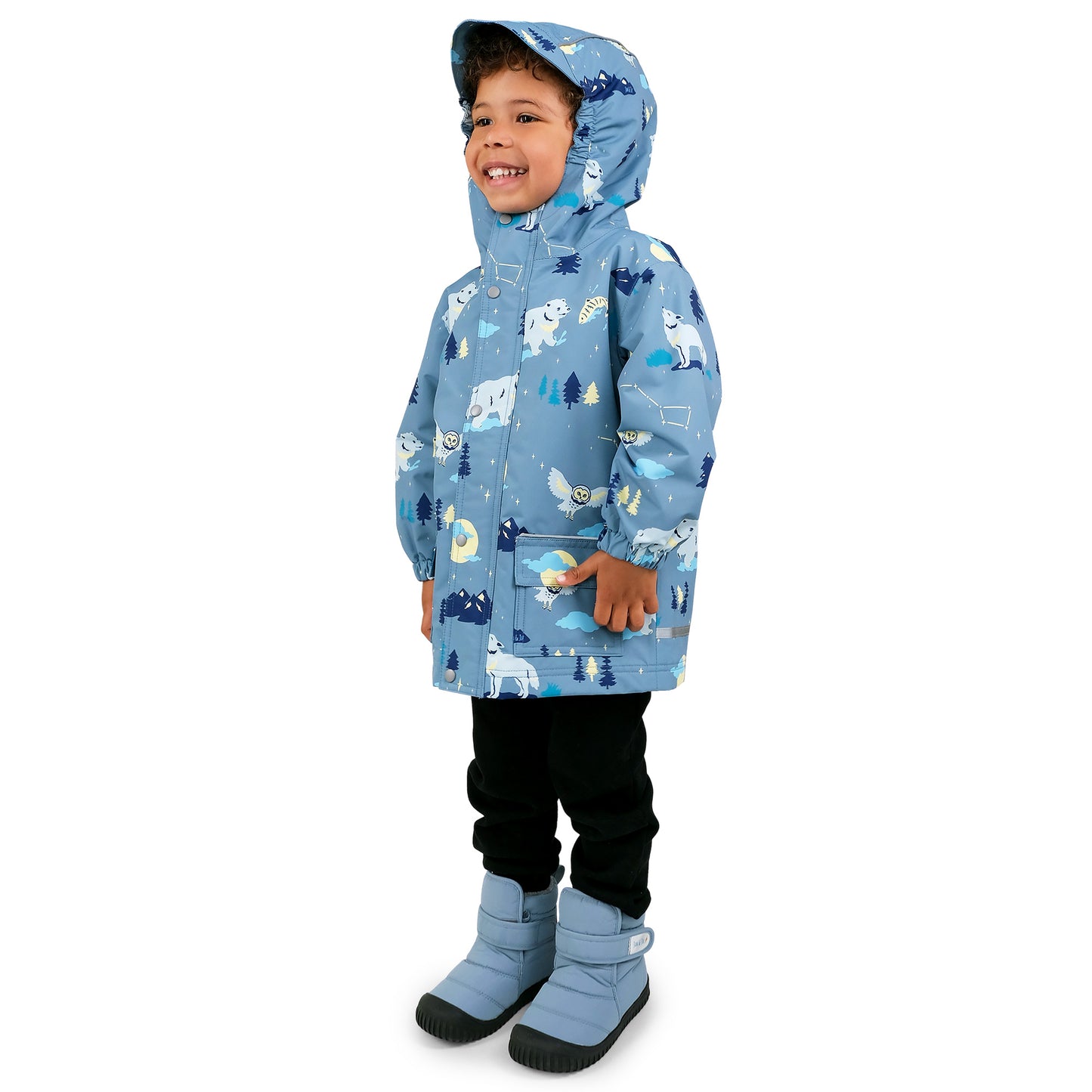 Kids Fleece Lined Rain Jackets | Wolf and Bear