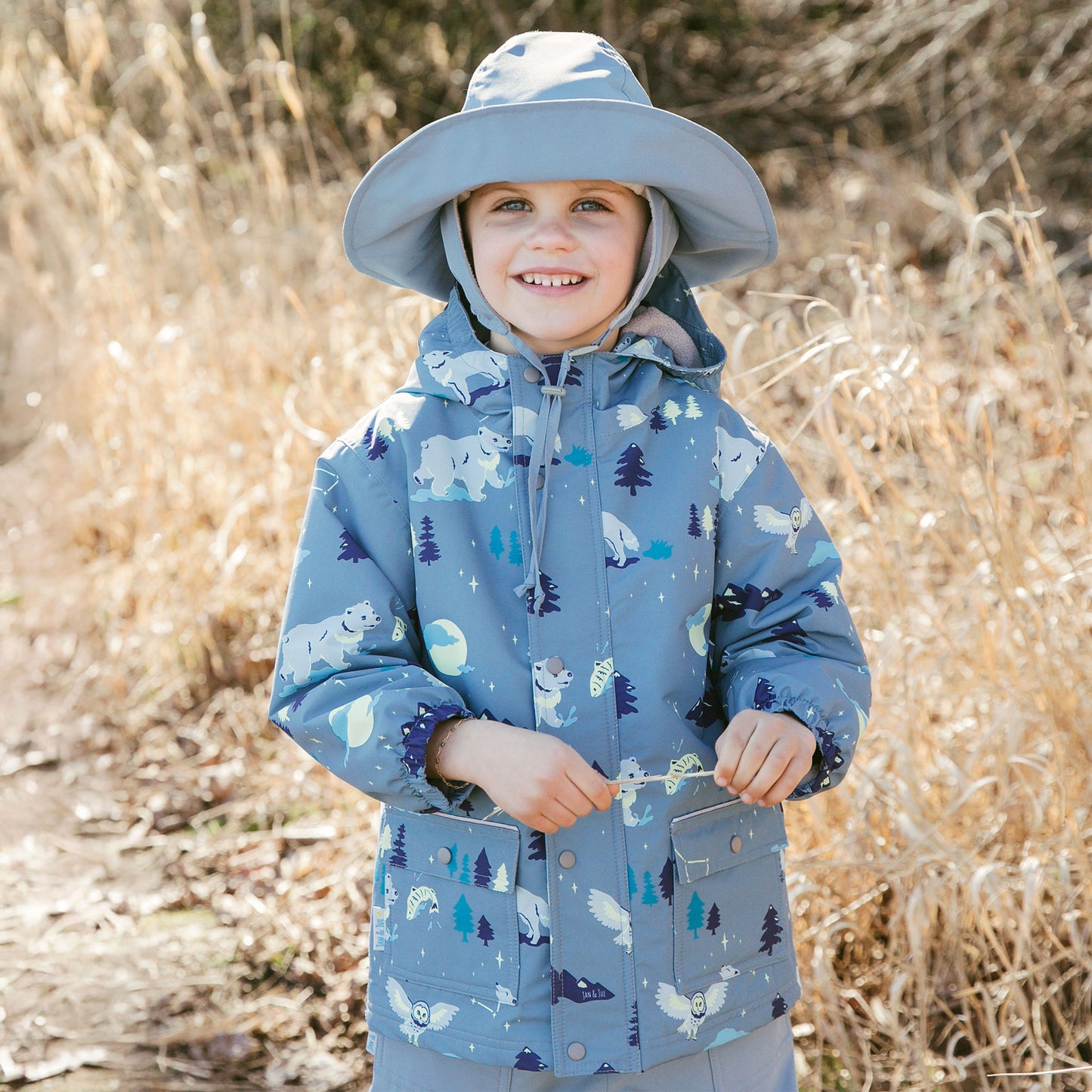 Kids Fleece Lined Rain Jackets | Wolf and Bear