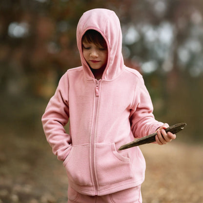 Kids Fleece Jacket | Dusty Pink