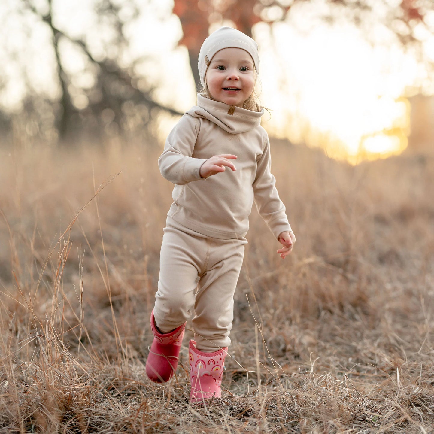 Kids Base Layer Tops | Oatmeal