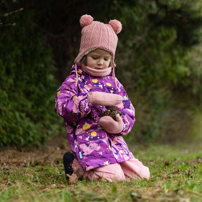 Kids Fleece Lined Rain Jackets | Purple Dream