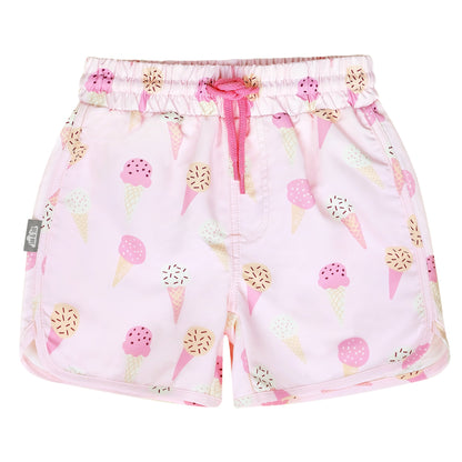 Kids UV Swim Shorts | Pink Ice Cream