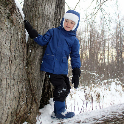 Kids Fleece Lined Rain Jackets | Nebula Blue