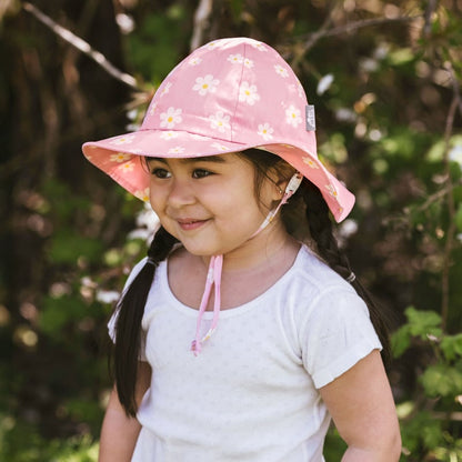 Kids Cotton Floppy Hats | Pink Daisy