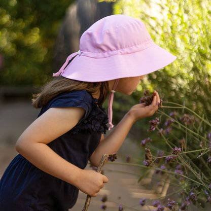 Kids Water Repellent Bucket Hats | Pink Sorbet