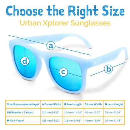 Kids Urban Polarized Sunglasses | Frosty Blue Aurora