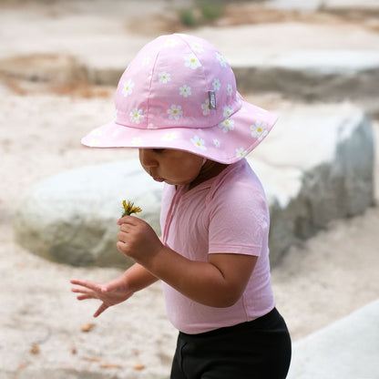 Kids Cotton Floppy Hats | Pink Daisy