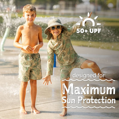 Kids UV Swim Shorts | Jungle Safari