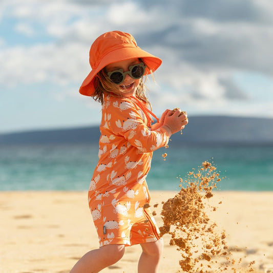 Kids Water Repellent Bucket Hats | Bright Orange